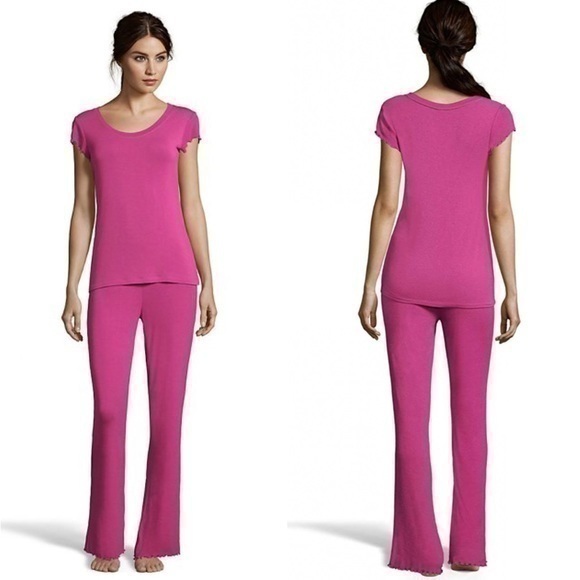 Maidenform Other - Maidenform Women’s Flutter Sleeve Tee and Ribbed Pants Set 2 piece NWT PJs